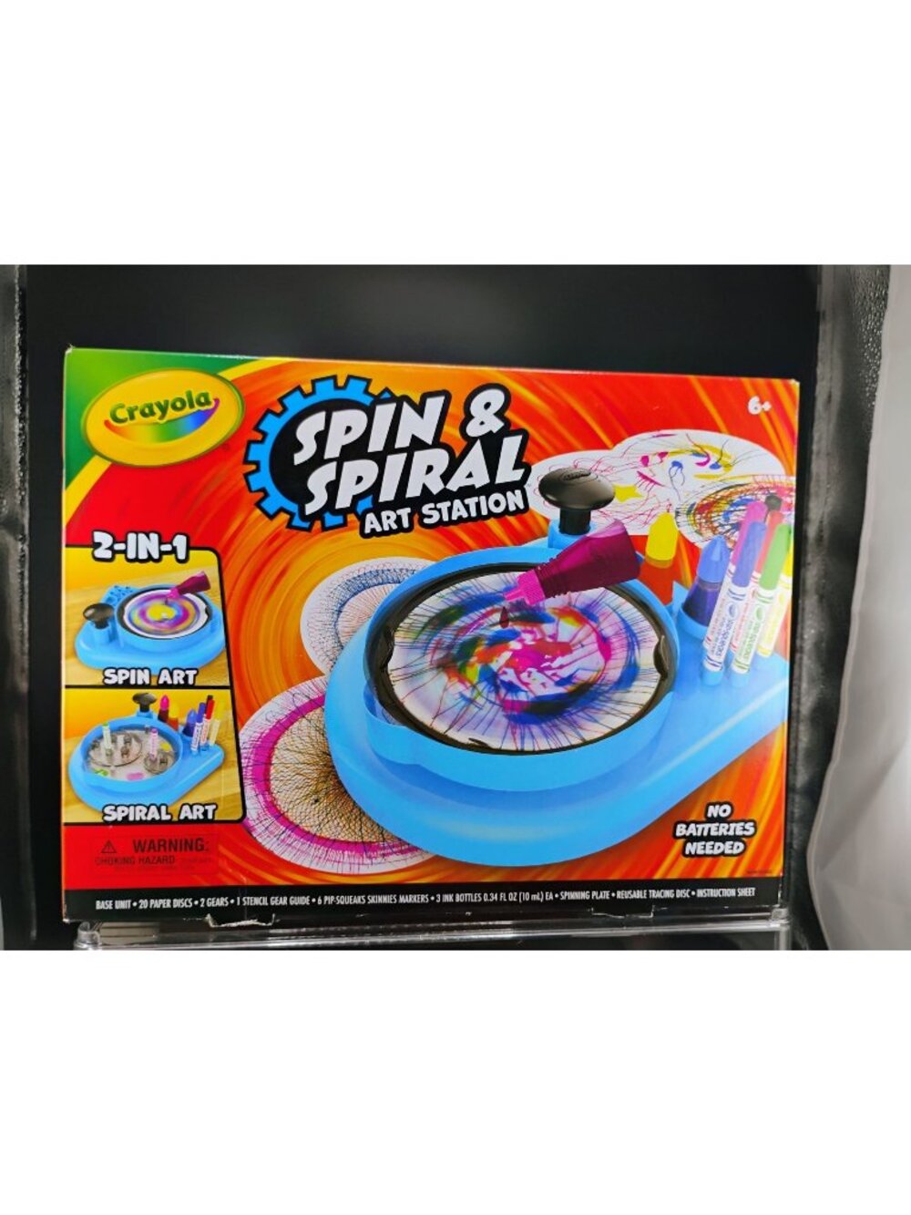 Crayola Spin & Spiral 2-In-1 Art Station Kid-Powered Fun